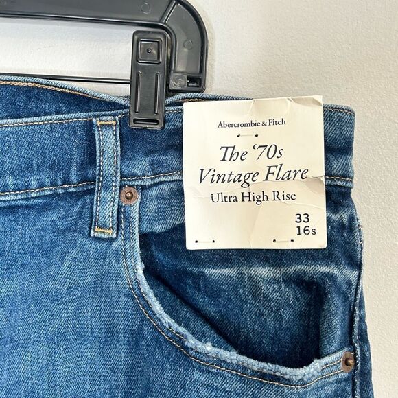Abercrombie and Fitch The 70s Vintage Flare Jeans NWT - Picture 6 of 8